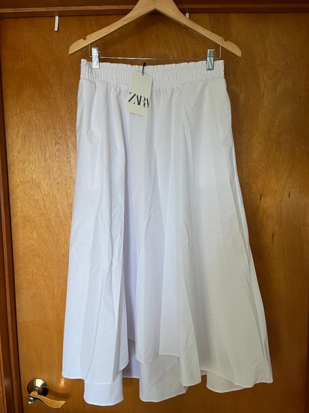 Zara poplin midi full cut skirt